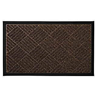 Felpudo antideslizante Scrap diamante (Marrón, 75 x 45 cm)