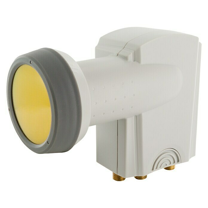 Schwaiger Quad LNB0,2 dB, 40 mm, Hellgrau, 4-fach Front View