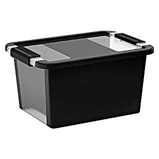 Keter Bi-Box (L x An x Al: 35 x 55 x 28 cm, Negro, 40 l, Con tapa)