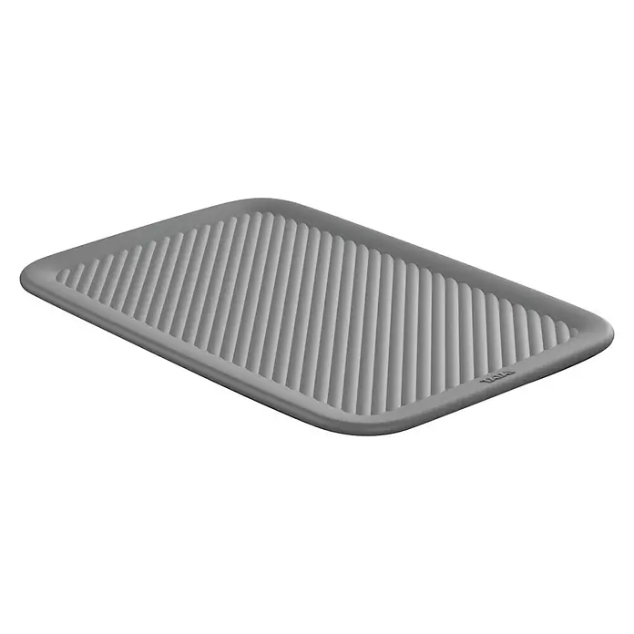 Tatay Baobab Tapa para cesta - 18,7 x 27,8 x 0,7 cm, Gris - Tapete escurridor gris con ranuras para uso en la cocina, ideal para secar platos y otros utensilios de cocina.