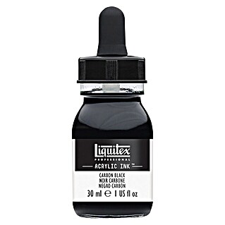 Liquitex Professional Zeichentinte (Karbonschwarz, 30 ml, Flasche mit Tropfpipette)