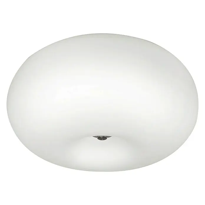 Eglo Optica Deckenleuchte rund Optica - 120 W, Ø x H: 350 mm x 21 cm, Weiß, E27 - Weisse Deckenleuchte in Kugelform mit einer zentralen Befestigung für ein modernes und minimalistisches Design.