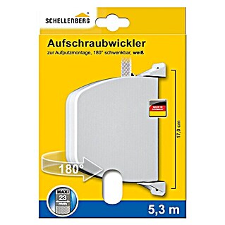 Schellenberg Aufschraubwickler Maxi (L x B x H: 156 x 34 x 188 mm, Gurtbreite: 23 mm, Weiß)