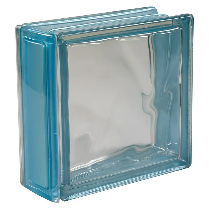 Fuchs Design Glasbausteinprofil - Indigo, 18 x 8 cm, Glas - Blau gefärbter Glasbaustein für dekorative Zwecke. Das Produkt bietet ein einzigartiges Design und gute Lichtdurchlässigkeit.