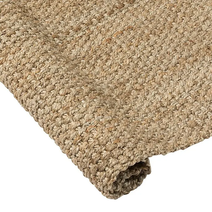 Alfombra de yute Siena - Beige, 110 x 60 cm - Alfombra de yute marrón enrollada con un tejido denso, perfecta para añadir toques naturales y comodidad robusta.