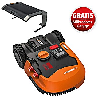 Worx PowerShare 20V Maschinenpaket M500 (Mähroboter Landroid M500 & Garage WA0810)