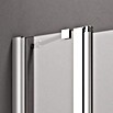 GEO Hit Eckdusche (90 x 120 x 202,2 cm, Unbeschichtet, Stärke: 6 mm, Silber)