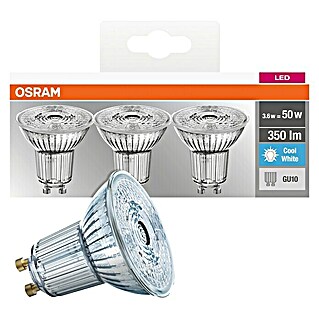 Osram Bombilla LED (3 ud., GU10, 4,3 W, Color de luz: Blanco neutro, No regulable)