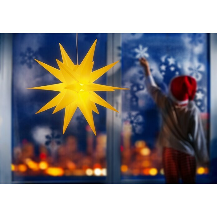 Tween Light Estrella LED (1 luz, Amarillo, Diámetro: 50 cm, Plástico, IP44)