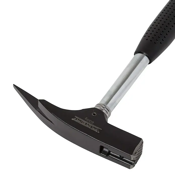 Wisent Zimmermannshammer - 600 g, Stahlrohr, Magnetischer Nagelhalter - Ein schwarzer Zimmermannshammer mit einem silberfarbenen Metallschaft und einem schwarzen Gummigriff für komfortables Arbeiten.