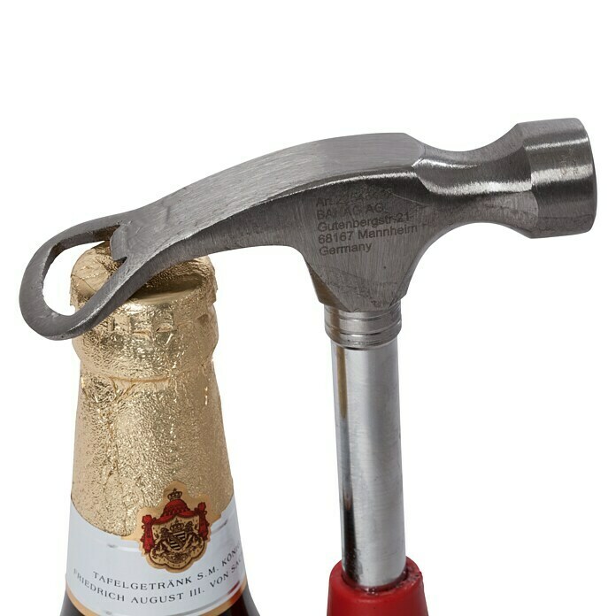 BAUHAUS Martillo con abrebotellas (235 g, Equipamiento: Abridor de botellas)