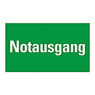 Pickup Fluchtwegschild (Motiv: Notausgang, L x B: 33 x 20 cm, Selbstklebend)
