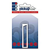 Pickup 3D Home Huisnummer Milan (Hoogte: 6 cm, Motief: 1, Wit, Kunststof, Zelfklevend)
