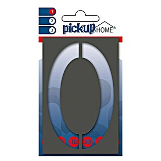 Pickup 3D Home Huisnummer Milan (Hoogte: 10 cm, Motief: 0, Grijs, Kunststof, Zelfklevend)