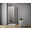 GEO Hit Eckdusche (100 x 100 x 202,2 cm, Beschichtet, Stärke: 6 mm, Silber)