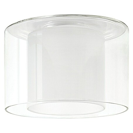 Paulmann DecoSystems Pantalla de lámpara Twice (Ø x Al: 10 x 7 cm, Transparente, Vidrio, Redonda)