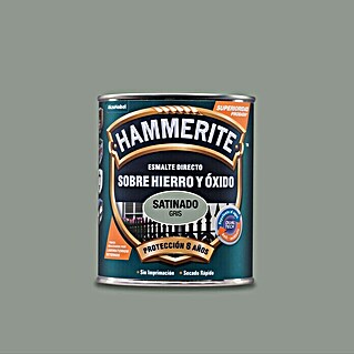 Hammerite Esmalte para metal Hierro y óxido (Gris, 750 ml, Satinado)