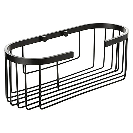 Tatay Aluminium Cesta de baño oval (12 x 30 x 11,5 cm, Negro)
