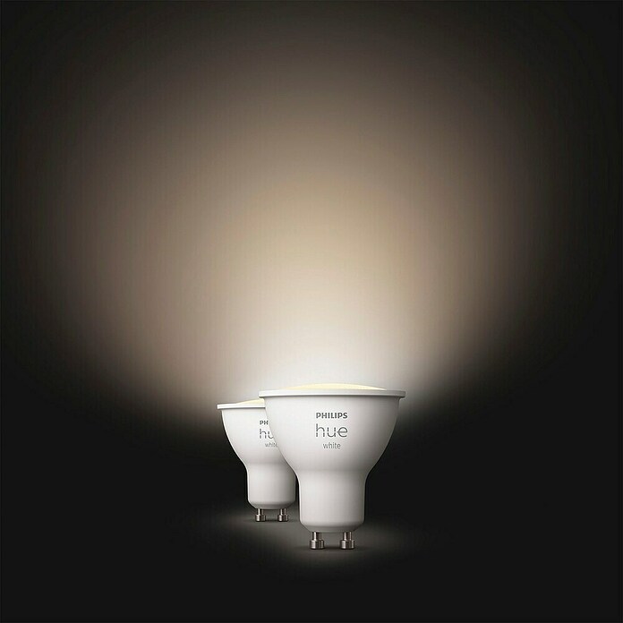 Philips Hue Smart-LED-Lampe White (GU10, Dimmbar, Warmweiß, 400 lm, 4,2 W, 2 Stk.) | BAUHAUS