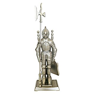Haardstel Knight (4 -delig, Zilver, Hoogte: 74 cm)