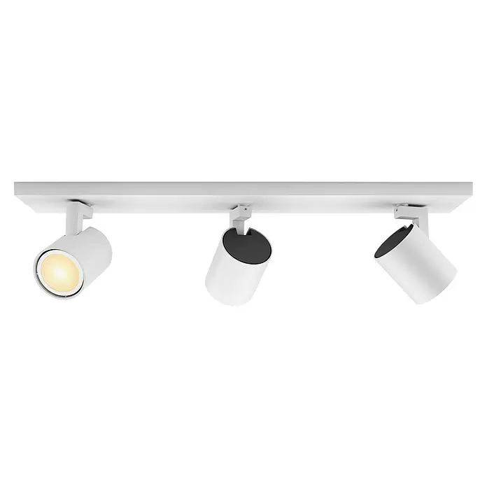Philips Hue LED-Deckenstrahler White Ambiance Runner12,6 W, L x B x H: 8,9 x 48 x 10,9 cm, Weiß, Mehrfarbig, 3 Stk.