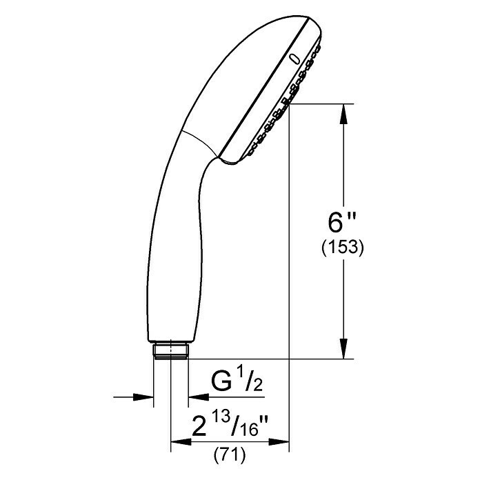 Grohe Handbrause Tempesta 100Anzahl Funktionen: 3 Stk., 9,5 l/min bei 3 bar, Chrom Unknown