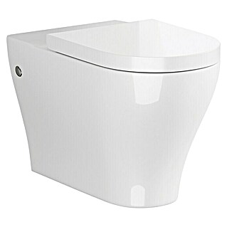 Camargue San Francisco Stand-WC-Kombination (Spülrandlos, Ohne Spezialglasur, Spülform: Tief, WC Abgang: Waagerecht, Weiß)