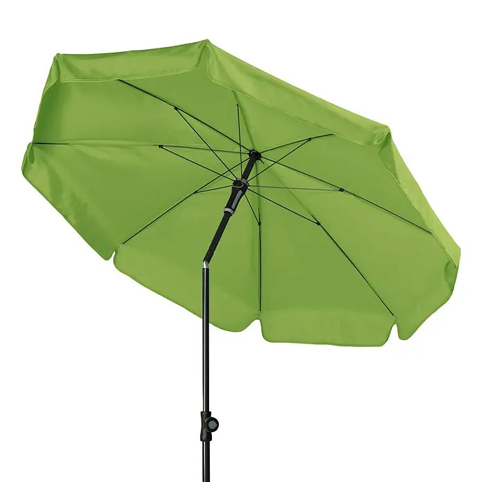 Doppler Sunline Marktschirm rund Neo - Fresh Green, Durchmesser Bespannung: 150 cm - Ein grüner Sonnenschirm bietet Schatten und Schutz vor der Sonne, perfekt für den Garten oder die Terrasse.