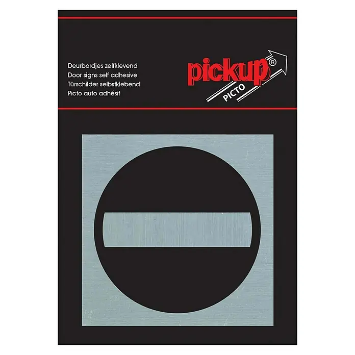 Pickup Aufkleber - L x B: 80 x 80 mm, Zutritt verboten - Selbstklebendes Türschild "Eintritt verboten" von Pickup, ideal für Büros oder öffentliche Gebäude, einfache Montage.