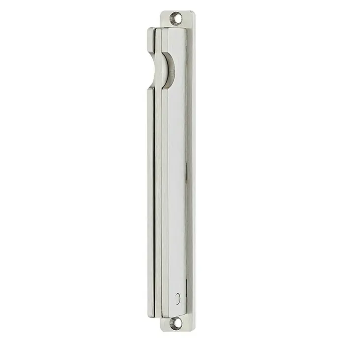 Häfele Garderobenhaken - B x L: 25 x 180 mm - Nahaufnahme einer eleganten, silberfarbenen Fensterstange mit klaren Linien und Befestigungslöchern, ideal für moderne Inneneinrichtungen.