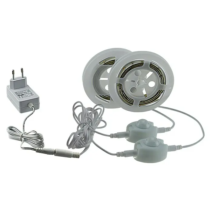 Tween Light Tira LED con sensor - Largo: 1,2 m, Color de luz: Blanco cálido - Kit de luces LED con sensores de movimiento y adaptador de corriente. Ideal para iluminación ambiental en interiores con fácil instalación.