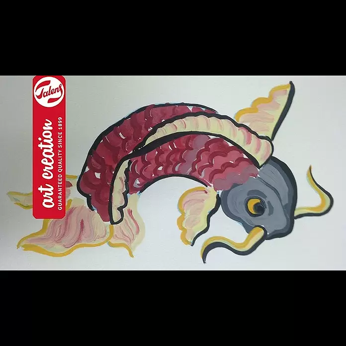 Talens Pintura gouache - Verde, 20 ml - How to paint koi fish with gouache  | Talens Art Creation