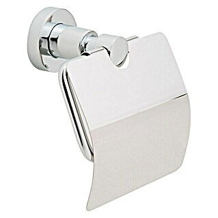 Tesa Loxx Toilettenpapierhalter (Mit Deckel, Befestigung: Kleben, Verchromt)