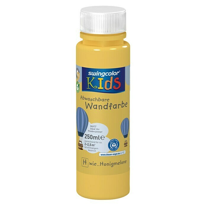 swingcolor KIDS Wandfarbe (Honigmelone, 250 ml, Matt)