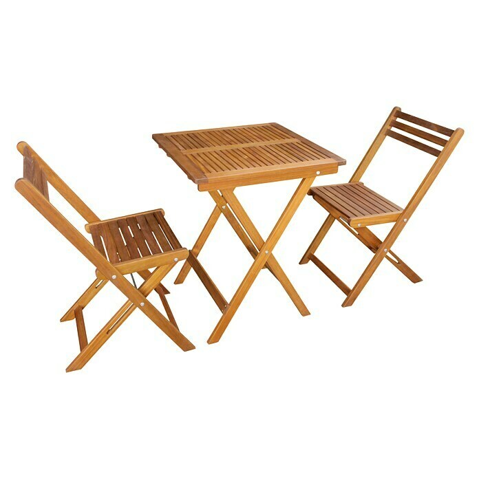 Sunfun Diana Balkonmöbel-Set (3-tlg., Naturbraun)