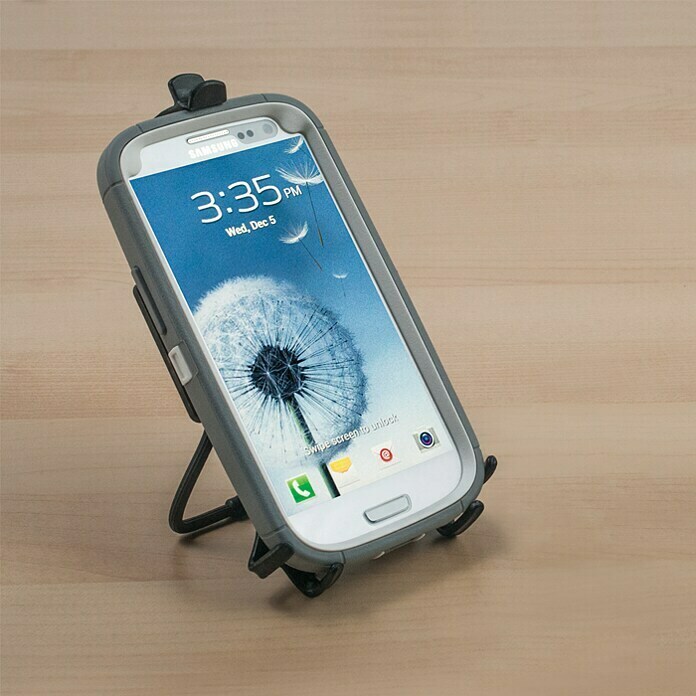 Soporte para teléfono móvil para coche y sobremesa (Negro)