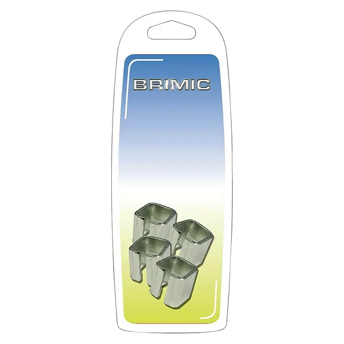 Micel Adaptador para cuadradillo - Acero - Un paquete de clips de cable Brimic en un envase de plástico transparente. El producto es nuevo y listo para usar.