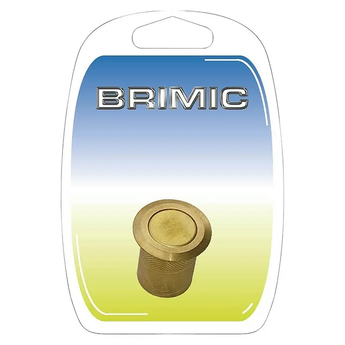 Micel Brimic Tirador empotrable 91175 - Diámetro exterior: 22 mm, Latón, Apto para: Puertas correderas - Producto de latón BRIMIC en embalaje transparente, perfecto para diversas aplicaciones que requieren precisión y durabilidad.