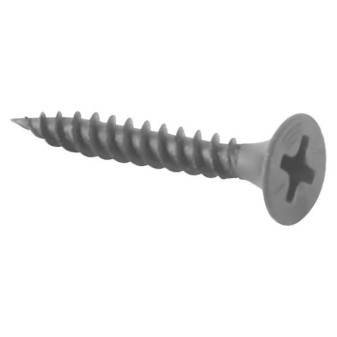 Placo Saint-Gobain Tornillo de fijación TTPC - Largo: 25 mm, Número de componentes: 1.000 ud., Diámetro cabeza: 8 mm - Tornillo gris oscuro con cabeza Phillips y rosca gruesa, afilado en punta.