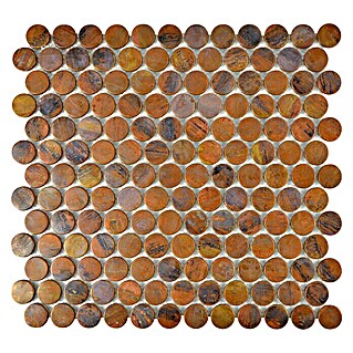 Mosaikfliese Knopf XK PR 56 (29,8 x 28,2 cm, Kupfer, Matt)