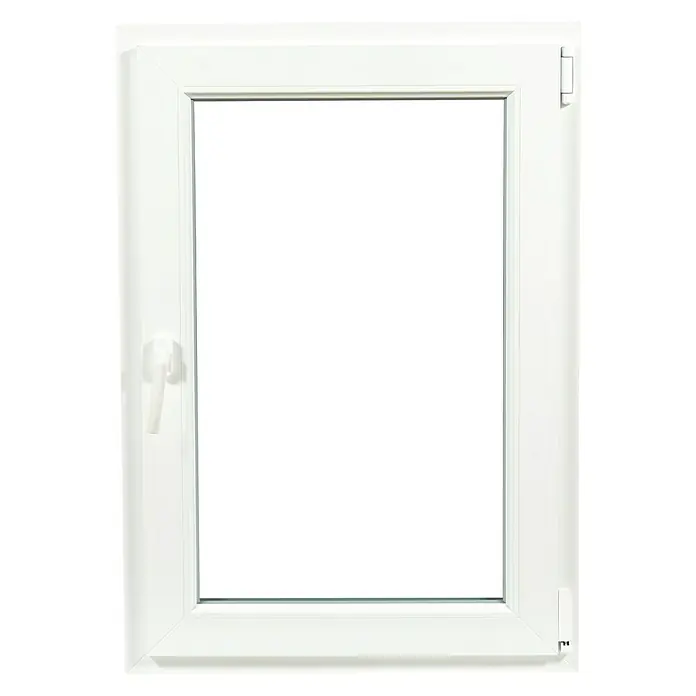 Solid Elements Ventana de PVC practicable-oscilobatiente - 60 x 70 cm, Derecha, Blanco - Una ventana blanca de PVC con manija para abrir, perfecta para nueva construcción o renovación.