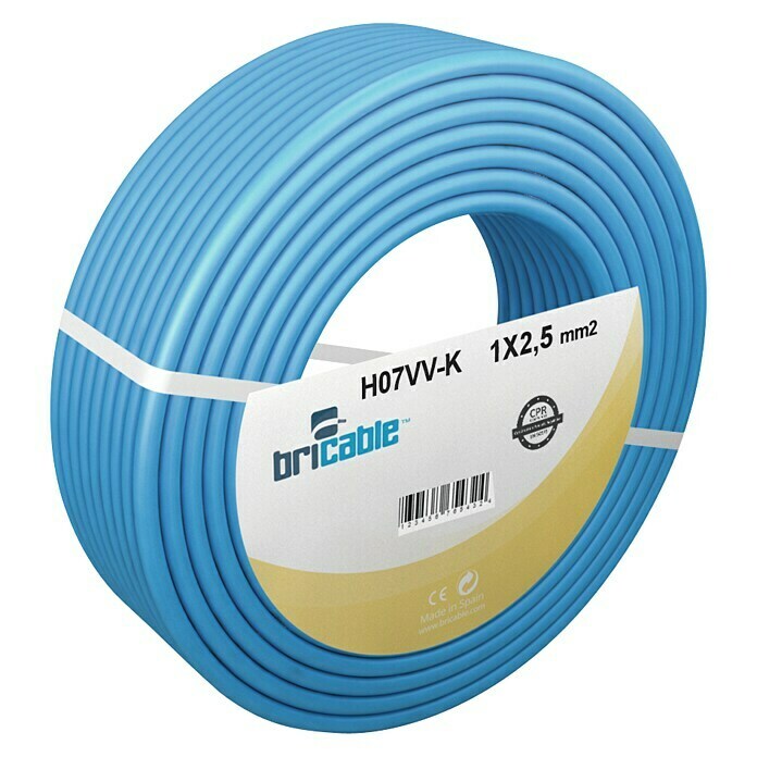 Bricable Cable unipolar neutro (H07V-K1x2,5, 100 m, Azul)