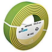 Bricable Cable unipolar tierra (H07V-K1x1,5, 25 m, Verde / amarillo)