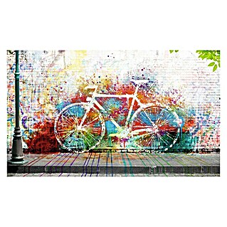 Houten tekstbord Deco Block (Bike, b x h: 70 x 118 cm)