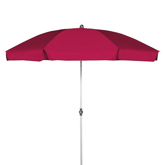 Doppler Active Marktschirm rundBordeaux, Durchmesser Bespannung: 200 cm - Ein auffälliger, roter Sonnenschirm bietet stilvollen Schutz vor der Sonne. Perfekt für Garten, Terrasse oder den Strand.