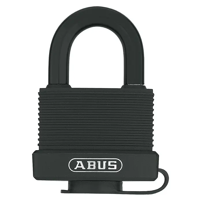 Abus Candado 70AL - An x Al: 49 x 68 mm, 1 ud., Aluminio - Candado negro ABUS para seguridad confiable y protección contra robo de objetos valiosos.