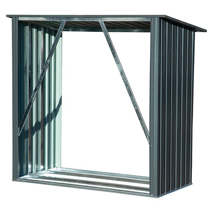 Dobar Kaminholzregal (163 x 83 x 154 cm, Metall, Metallic)