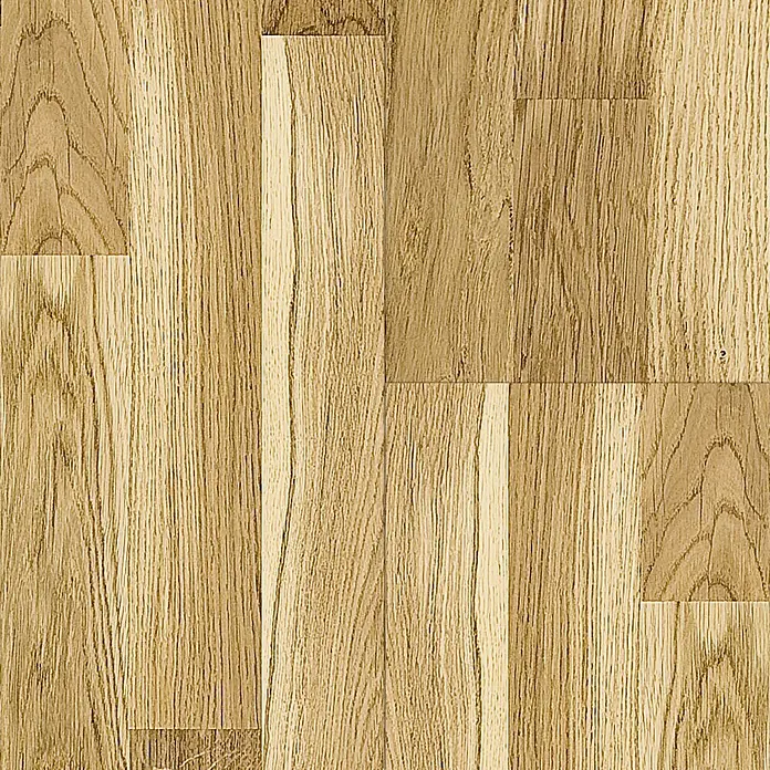 Parkett - Eiche matt lackiert, Schiffsboden, 1.092 x 207 x 10 mm - Nahaufnahme von hellem Eichenparkett, das die natürliche Maserung und Farbvariationen des Holzes zeigt.