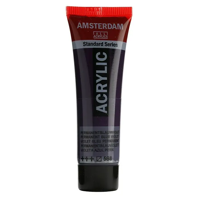 Talens Amsterdam Pintura acrílica Standard - Violeta azul permanente, 20 ml, Tubo - Un tubo de pintura acrílica Amsterdam en Violeta Azul Permanente, ideal para artistas y aficionados.