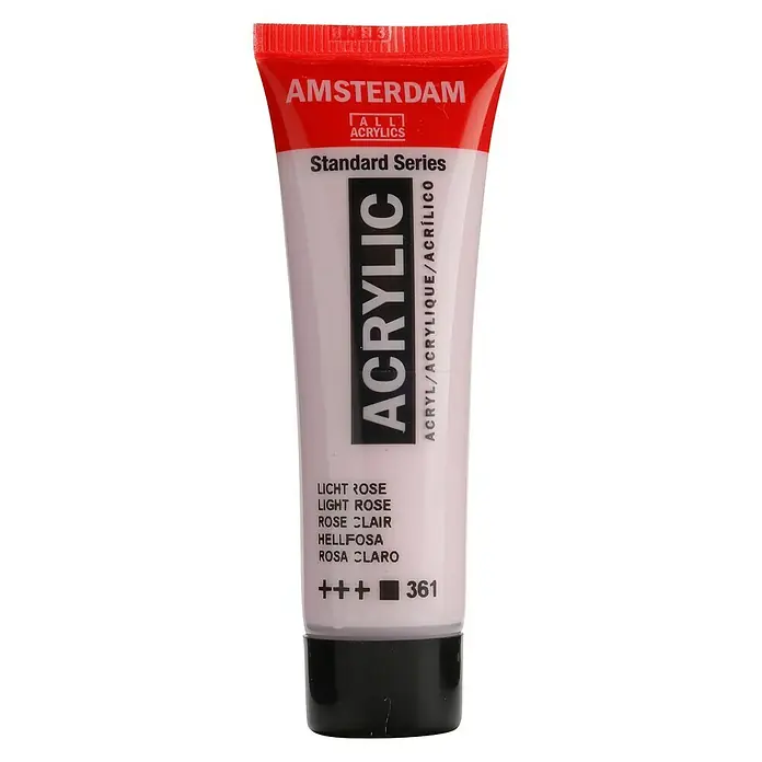 Talens Amsterdam Pintura acrílica Standard - Rosa claro, 20 ml, Tubo - Un tubo de pintura acrílica Amsterdam Standard Series en Rosa Claro, ideal para artistas y aficionados.